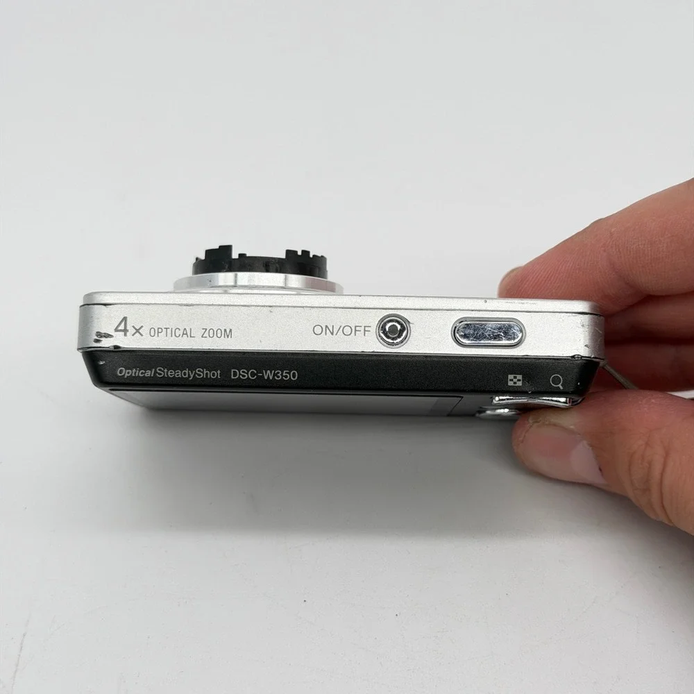 Sony Cyber-shot DSC-W350 14.1MP Digital Camera Silver Bundle - Tested Read